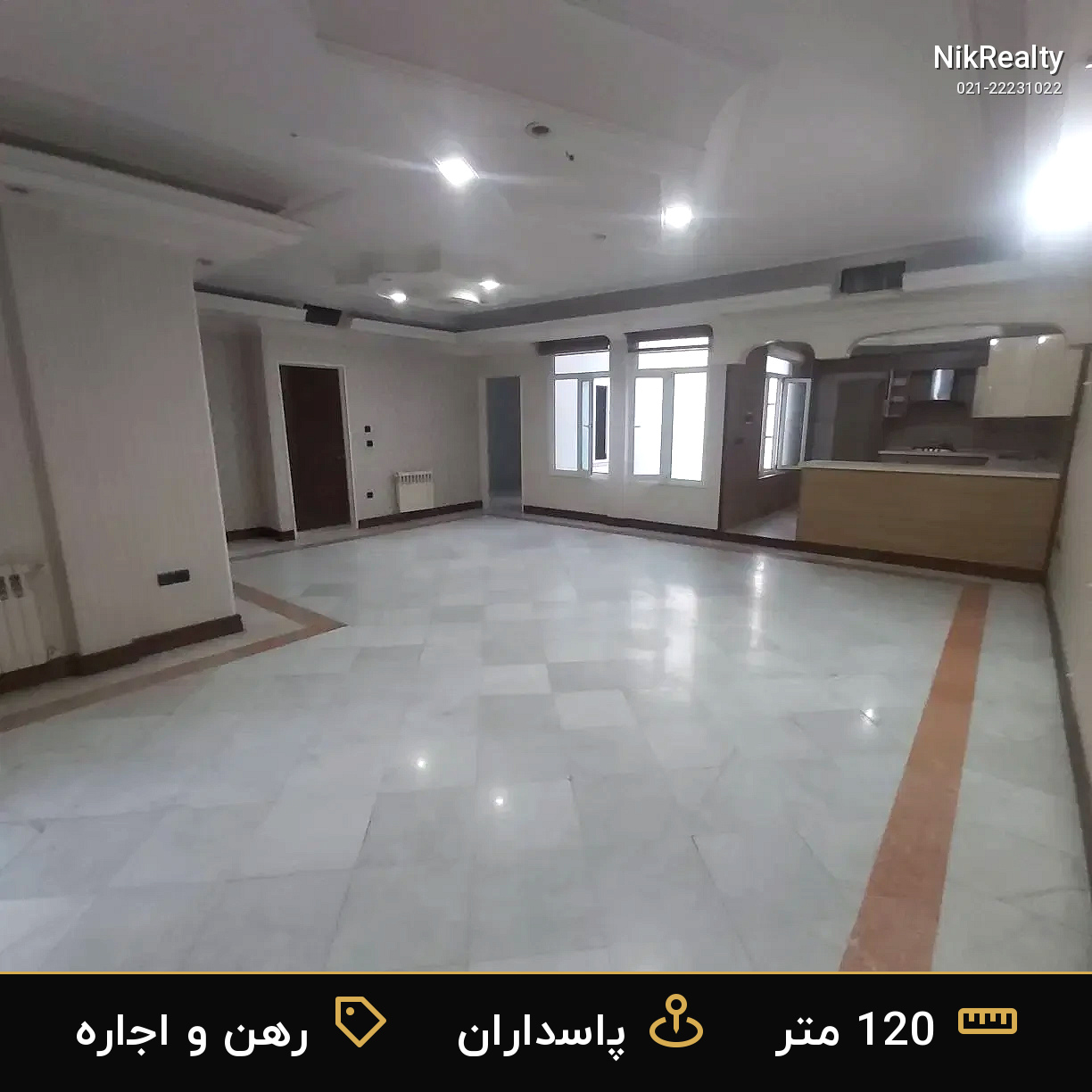 رهن و اجاره آپارتمان 120 متری در پاسداران - ملک  در  - تصویر 9